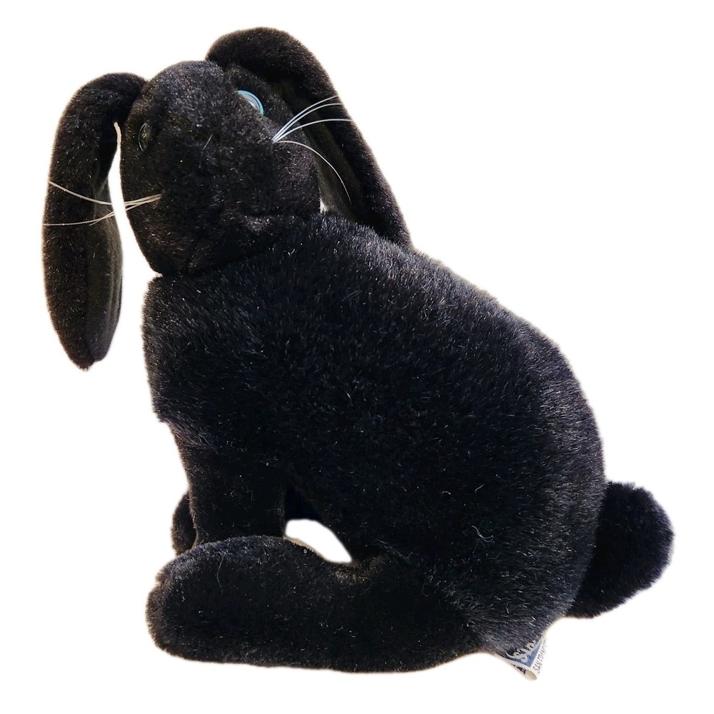 Vintage‎ 1984 9.5" Black Rabbit Bunny Plush Giant Star Corporation San Francisco